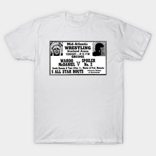 Mid Atlantic Wrestling 1975 Roanoke VA Wahoo McDaniel Spoiler #2 T-Shirt